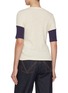 Back View - Click To Enlarge - CHLOÉ - Varsity Sleeve Cotton Wool T-Shirt