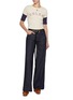 Figure View - Click To Enlarge - CHLOÉ - Varsity Sleeve Cotton Wool T-Shirt