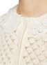  - CHLOÉ - Ruffled Open Knit Polo Top