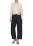 Figure View - Click To Enlarge - CHLOÉ - Lace Knit Top & Cardigan Cotton Silk Set