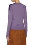Back View - Click To Enlarge - CHLOÉ - Lace Patch Sleeve Wool Knit Cardigan