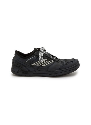 Main View - Click To Enlarge - BALENCIAGA - Hamptons Worn Out Leather Men's Sneakers