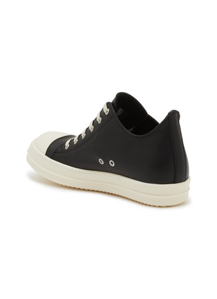  - RICK OWENS  - Leather Low Top Sneakers