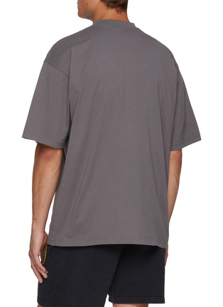 Back View - Click To Enlarge - BALENCIAGA - Logo Embroidered T-Shirt