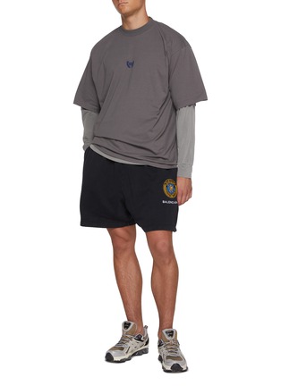 Figure View - Click To Enlarge - BALENCIAGA - Logo Embroidered T-Shirt
