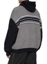 Back View - Click To Enlarge - BALENCIAGA - Knit Insert Two Tone Hoodie