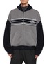 BALENCIAGA Knit Insert Two Tone Hoodie