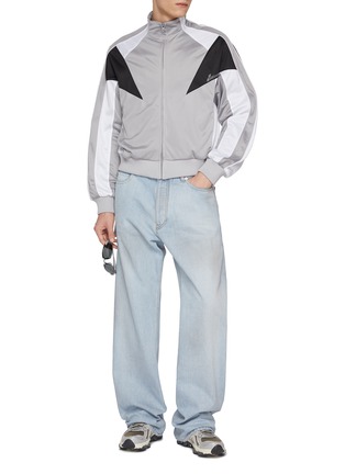 Figure View - Click To Enlarge - BALENCIAGA - Light Wash Distressed Back Denim Jeans
