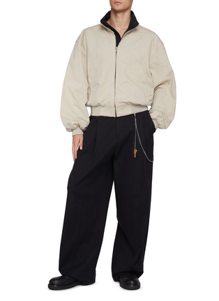 Figure View - Click To Enlarge - BALENCIAGA - Reversible High Neck Bomber Jacket