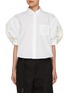 Main View - Click To Enlarge - SACAI - Puff Sleeve Cropped Shirt
