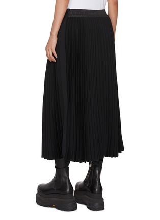 Back View - Click To Enlarge - SACAI - Matelassé Twill Pleated Drawstring Skirt