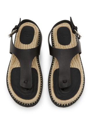 Detail View - Click To Enlarge - CASTAÑER - Tokio Leather Thong Espadrilles