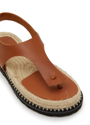 Detail View - Click To Enlarge - CASTAÑER - Tokio Leather Thong Espadrilles