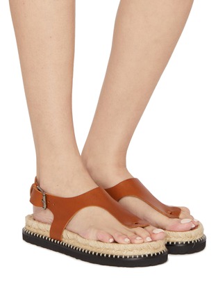 Figure View - Click To Enlarge - CASTAÑER - Tokio Leather Thong Espadrilles