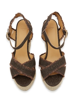Detail View - Click To Enlarge - CASTAÑER - Bromelia 110 Linen Platform Espadrilles