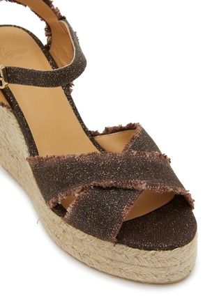 Detail View - Click To Enlarge - CASTAÑER - Bromelia 110 Linen Platform Espadrilles