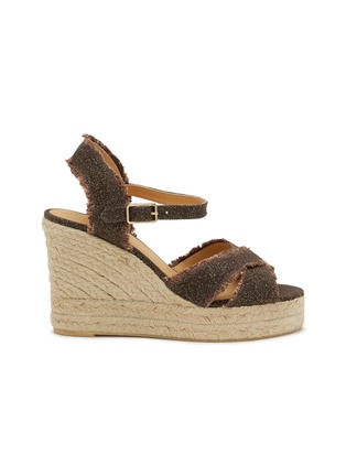 Main View - Click To Enlarge - CASTAÑER - Bromelia 110 Linen Platform Espadrilles