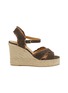 Main View - Click To Enlarge - CASTAÑER - Bromelia 110 Linen Platform Espadrilles
