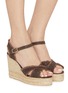 Figure View - Click To Enlarge - CASTAÑER - Bromelia 110 Linen Platform Espadrilles