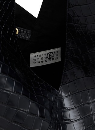 Detail View - Click To Enlarge - MM6 MAISON MARGIELA - Large Japanese Embossed Leather Bag