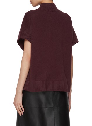 Back View - Click To Enlarge - JOSEPH - Mock Neck Cashmere Knitted Top