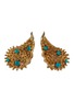LANE CRAWFORD VINTAGE ACCESSORIES Gold Toned Faux Turquoise Clip On Earrings