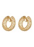 LANE CRAWFORD VINTAGE ACCESSORIES Monet Gold Toned Open Hoop Clip On Earrings