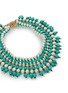 Detail View - Click To Enlarge - LANE CRAWFORD VINTAGE ACCESSORIES - Wide Collar Gold Toned Faux Turquoise Faux Pearl Necklace