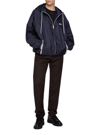 Figure View - Click To Enlarge - PRADA - Oversized Hooded Windbreaker