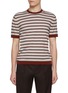 Main View - Click To Enlarge - PRADA - Colour Block Striped Knit T-Shirt
