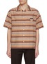 Main View - Click To Enlarge - PRADA - Oversized Striped Cotton Silk Bowling Shirt