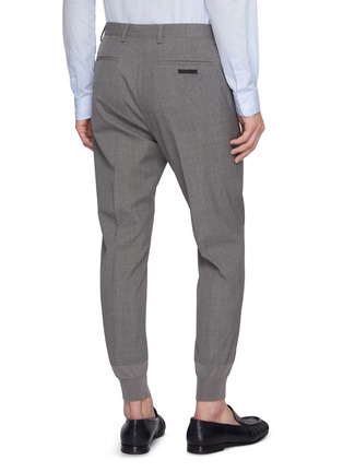 Back View - Click To Enlarge - PRADA - Ribbed Knit Cuff Slim Pants