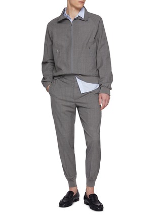 Figure View - Click To Enlarge - PRADA - Ribbed Knit Cuff Slim Pants