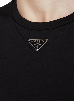  - PRADA - Centre Emblem Cotton T-Shirt