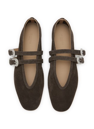 Detail View - Click To Enlarge - LE MONDE BERYL - Claudia Double Strap Suede Mary Janes