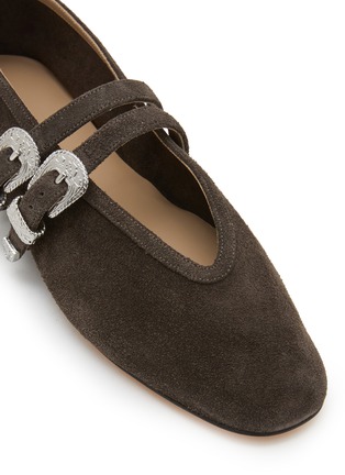Detail View - Click To Enlarge - LE MONDE BERYL - Claudia Double Strap Suede Mary Janes