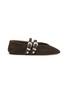 Main View - Click To Enlarge - LE MONDE BERYL - Claudia Double Strap Suede Mary Janes