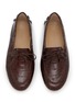 Detail View - Click To Enlarge - LE MONDE BERYL - Croco Printed Driver Moccasin Leather Loafers