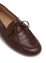 Detail View - Click To Enlarge - LE MONDE BERYL - Croco Printed Driver Moccasin Leather Loafers
