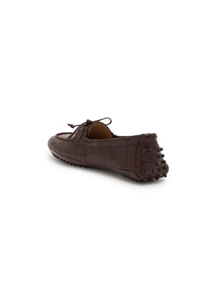  - LE MONDE BERYL - Croco Printed Driver Moccasin Leather Loafers
