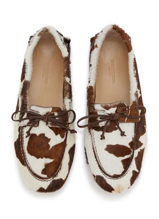 Detail View - Click To Enlarge - LE MONDE BERYL - Driver Moccasin Hair Leather Loafers