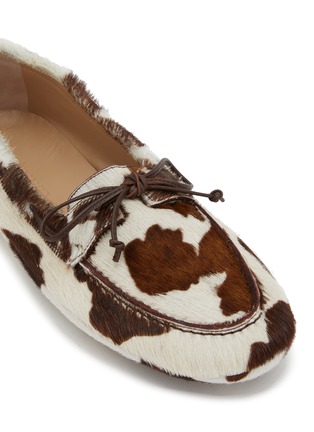 Detail View - Click To Enlarge - LE MONDE BERYL - Driver Moccasin Hair Leather Loafers