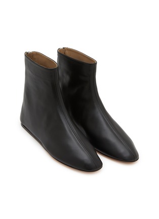 Detail View - Click To Enlarge - LE MONDE BERYL - Luna Lambskin Flat Ankle Boots