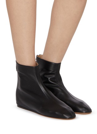 Figure View - Click To Enlarge - LE MONDE BERYL - Luna Lambskin Flat Ankle Boots