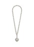 Main View - Click To Enlarge - ROXANNE ASSOULIN - Puffy Heart Silve Pleated Brass Necklace