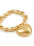 Detail View - Click To Enlarge - ROXANNE ASSOULIN - Puffy Heart Gold Pleated Brass Bracelet