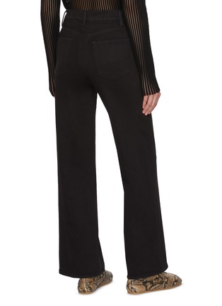 Back View - Click To Enlarge - FRAME - Le Slim Palazzo Dark Wash Jeans