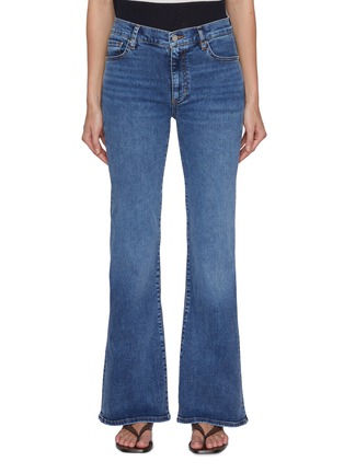 Main View - Click To Enlarge - FRAME - The Icon Flared Medium Wash Jeans