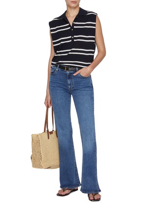 Figure View - Click To Enlarge - FRAME - The Icon Flared Medium Wash Jeans