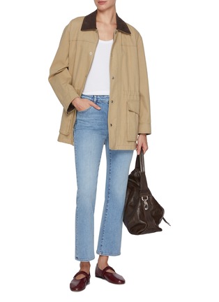 Figure View - Click To Enlarge - FRAME - The Reboot Crop Light Wash Jeans